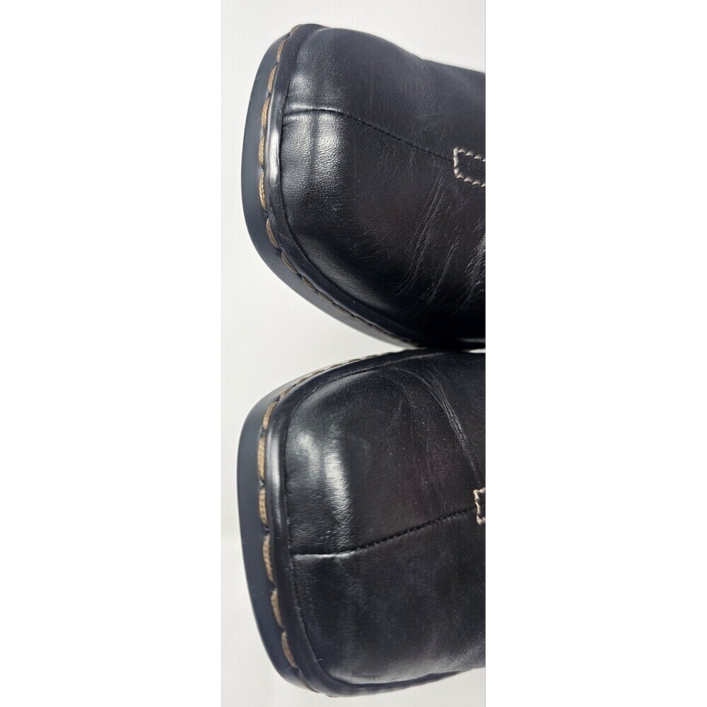 Josef Seibel Black Genuine Leather Block Heel Loafer Comfort Shoes Women Size 37 - Picture 2 of 8